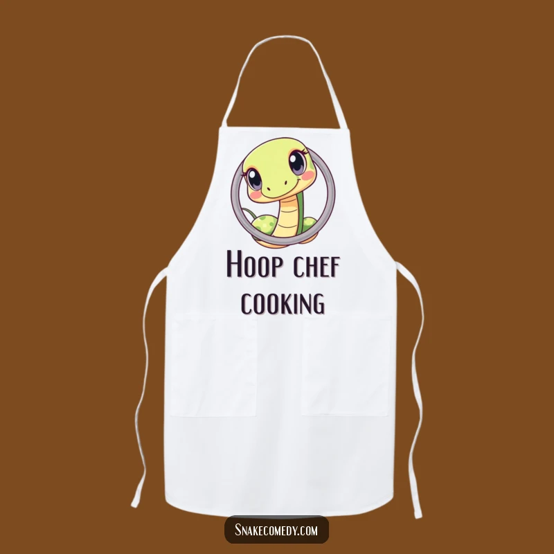 Funny Kawaii Snake Hoop Apron, Curious Kitchen Fun, Perfect Funny Gift