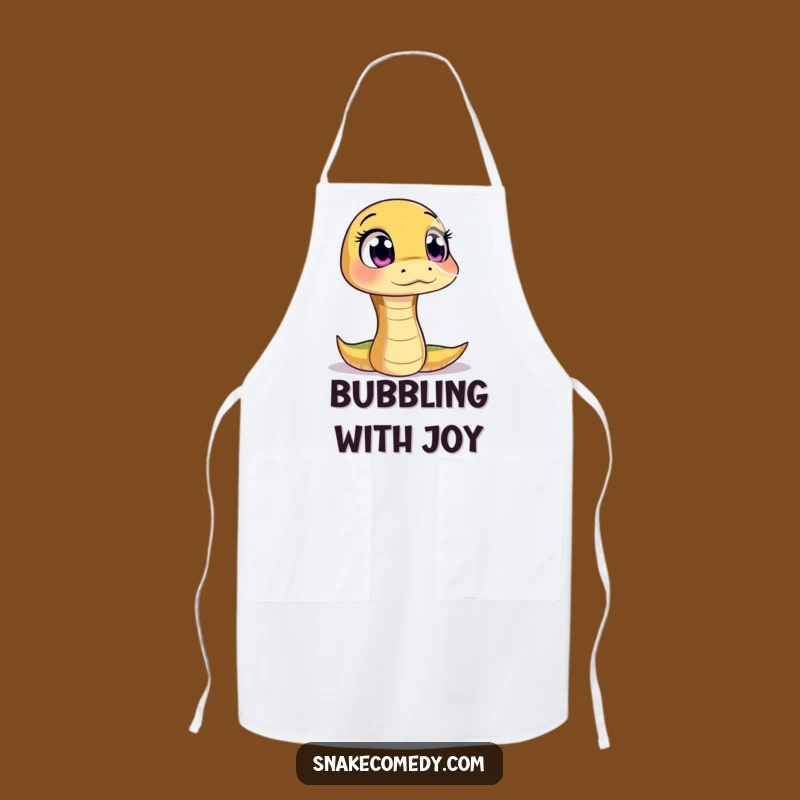 Funny Snake Bubble Apron: Cook with Curiosity & Hilarious Flair
