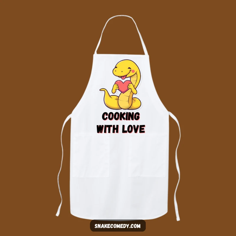 Funny Snake Chef Apron: Cook with Love and Humor