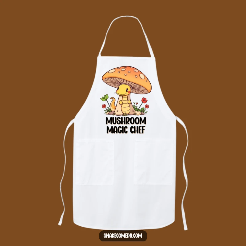 Funny Snake Mushroom Apron: Mischievous Chef Reptile Wear, Great Funny Gift