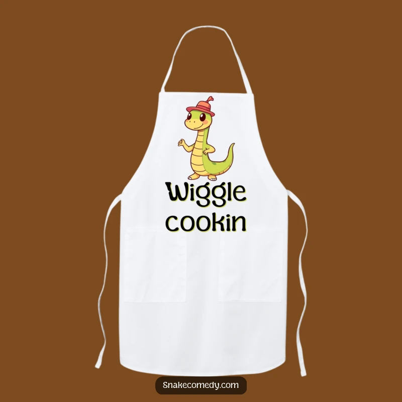 Funny Snake Tiny Hat Wiggle Dance Apron: Cook with Comical Flair