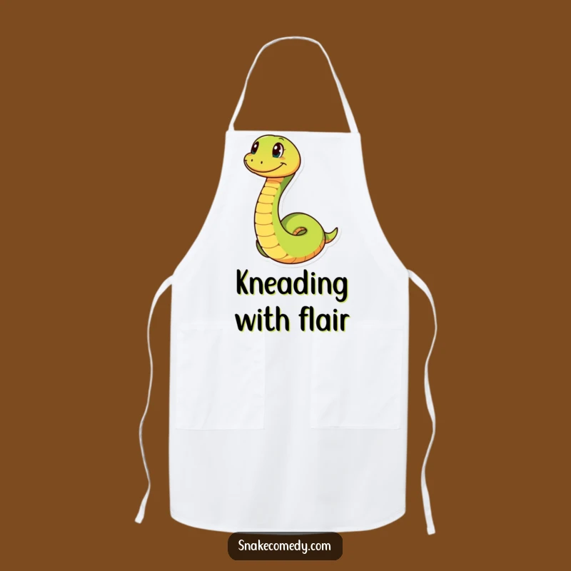 Funny Snake Coil Apron: Playful Kitchen Wear with a Grinning Serpent