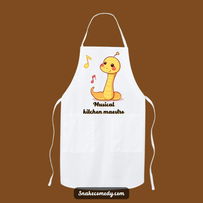 Funny Musical Snake Apron: Bouncing Note Kitchen Wear, Great Funny Gift