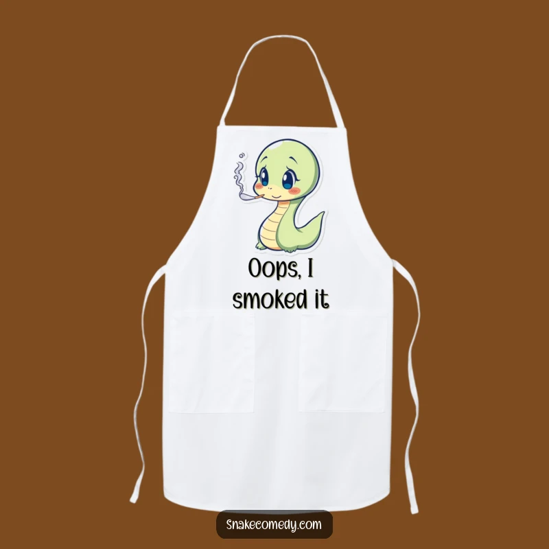 Funny Surprised Snake Apron: Hilarious Kitchen Wear for Snake Fans