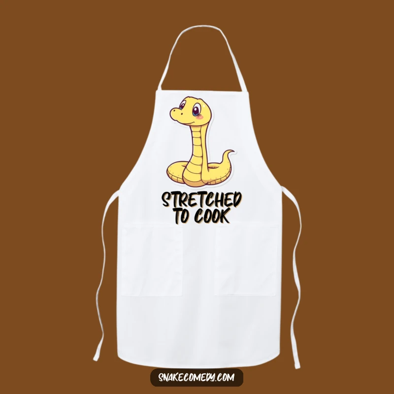 Funny Surprised Snake Apron: Stretched Reptile Kitchen Wear, Great Funny Gift
