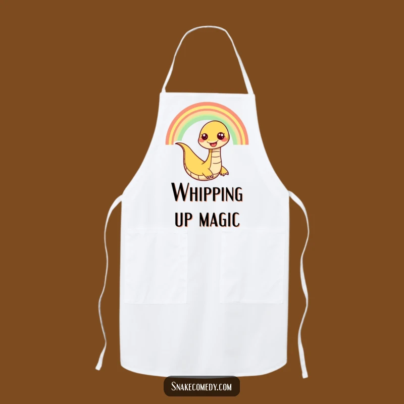 Funny Snake Rainbow Slither Apron: Cook with Playful Cheer