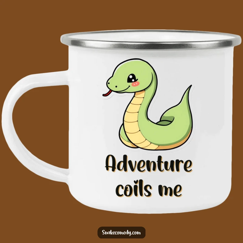 Funny Snake Wink Camping Mug: Dramatic Fun on Outdoor Adventures