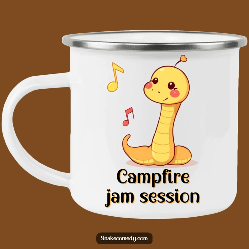 Funny Musical Snake Camping Mug: Bouncing Note Cup, Great Funny Gift