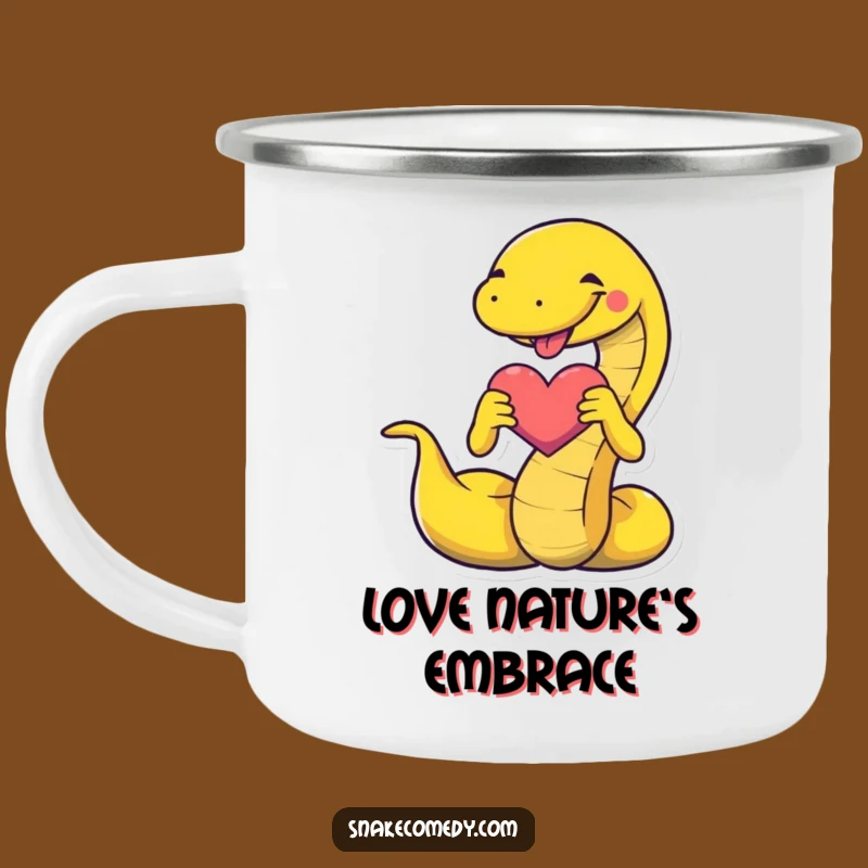 Funny Snake Heart Camping Mug: Share Love on Every Adventure