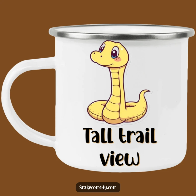 Funny Surprised Snake Camping Mug: Stretched Reptile Cup, Great Funny Gift