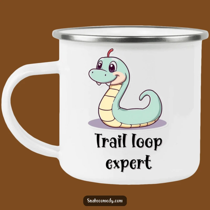 Funny Serpentine Loop Camping Mug: Sip Playful Grins on Adventures!