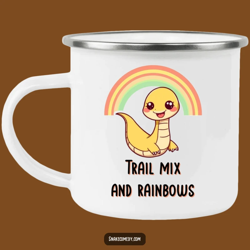 Funny Snake Rainbow Slither Camping Mug: Adventure with a Smile
