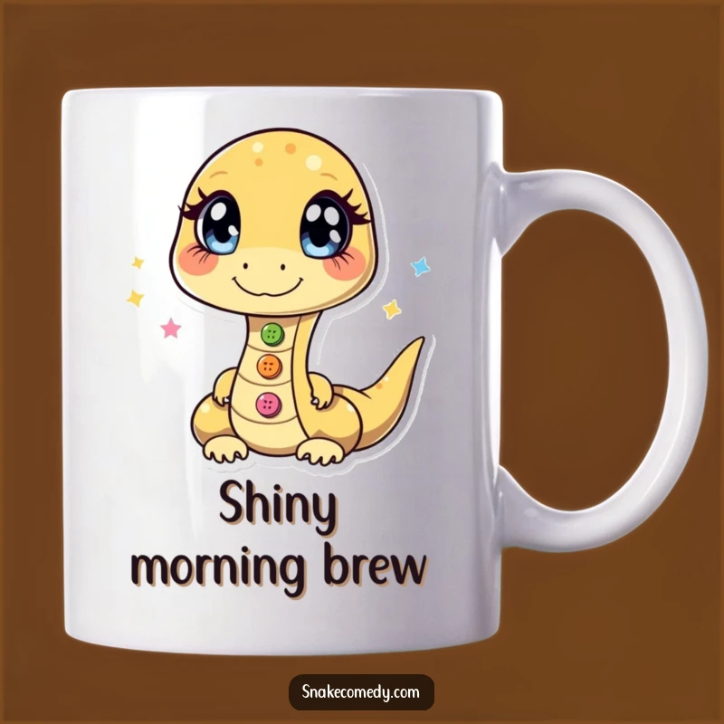 Funny Juggling Snake Mug: Sparkling Eyes & Buttons Gift for Amusing Friends