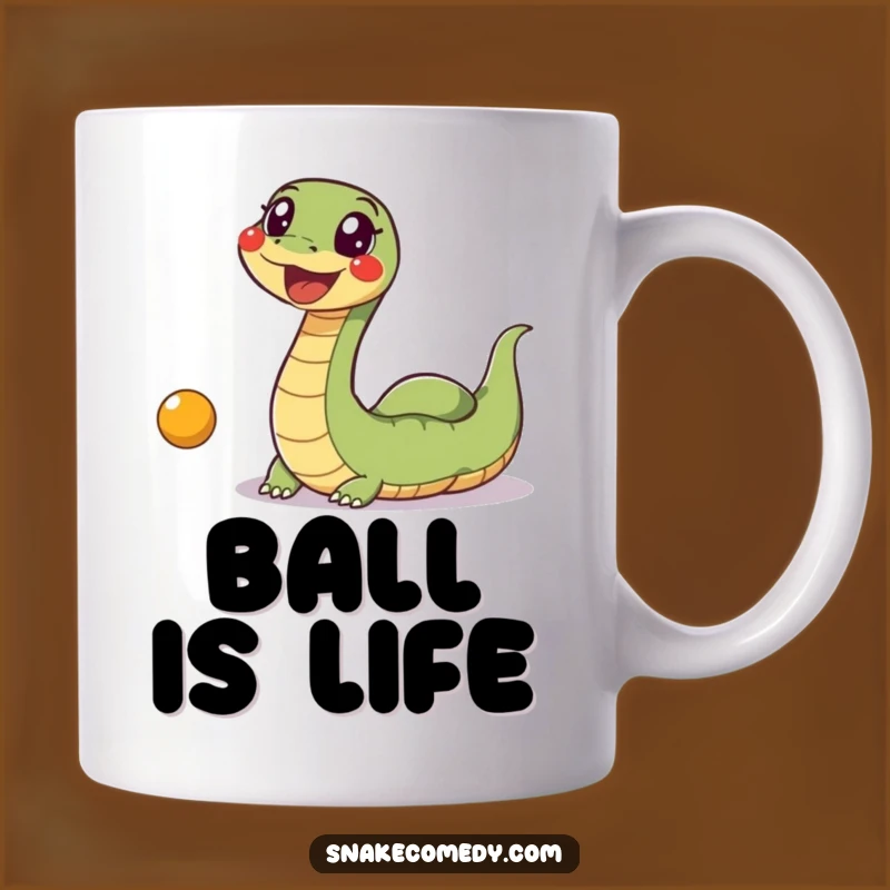 Funny Snake Ball Mug: Excited Wiggle Snake Chasing Toy, Playful & Hilarious Gift!