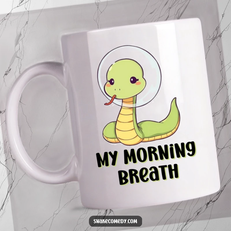 Funny snake with a sassy flick of its tongue blows a giant bubble, cartoon character, playful and stylish illustration, perfect funny gift.