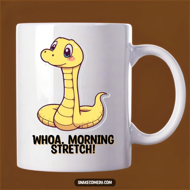 Funny Surprised Snake Mug: Stretched Reptile Reaction, Perfect Funny Gift for Shocked Moments