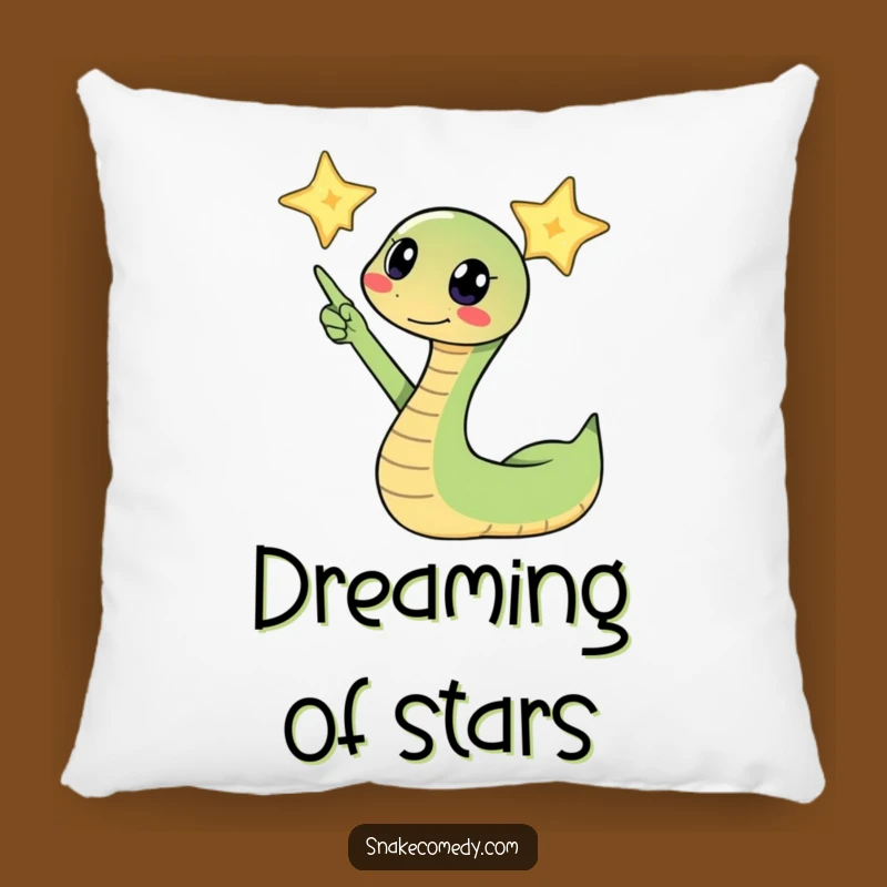 Funny Snake Star Pillow: Soft Dreamer Cushion, Cozy Funny Gift