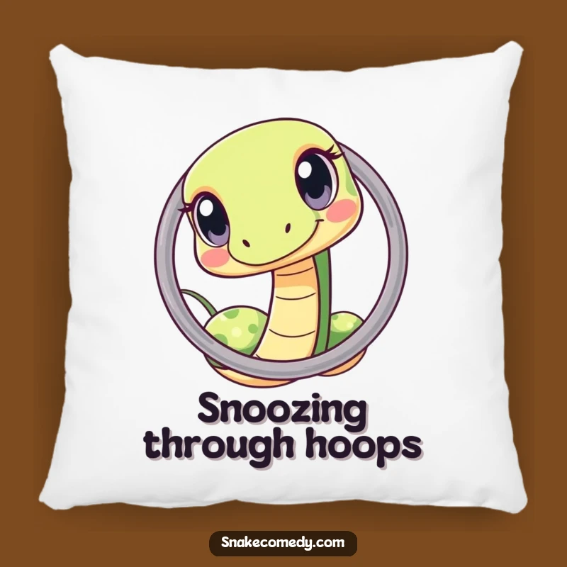 Funny Kawaii Snake Hoop Pillow, Curious Accent, Comfy Funny Gift