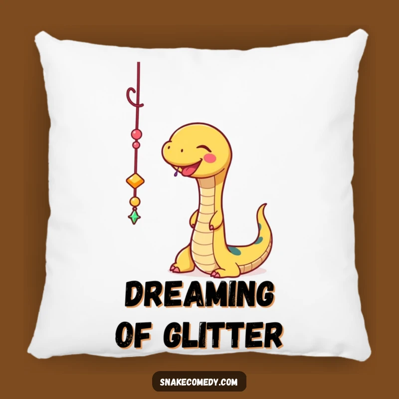 Funny Snake Charm Batting Pillow: Comfy & Glamorous Accent