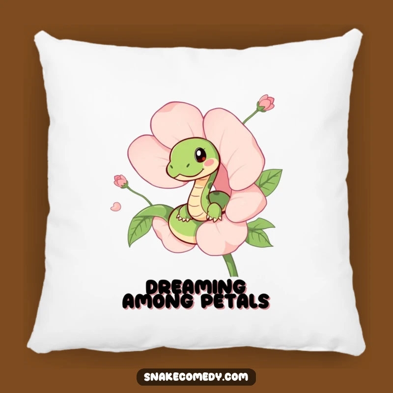 Funny Snake Flower Pillow - Soft Peeking Serpent Cushion, Cozy Gift