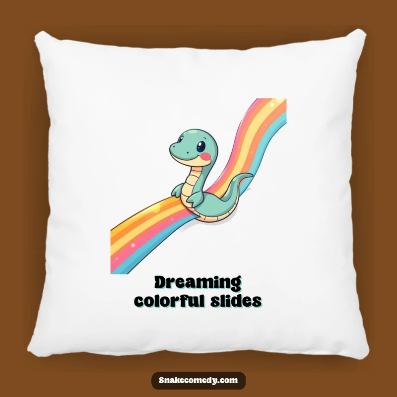 Funny Snake Rainbow Ribbon Pillow: Cuddly Comfort, Vibrant Fun