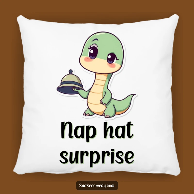 Funny Surprised Snake Pillow: Cozy Reaction Cushion, Humorous Gift