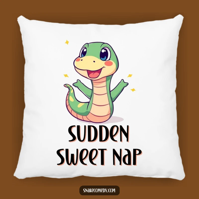 Funny Surprised Snake Sweet Pop Pillow: Comfy Cushion and Hilarious Gift