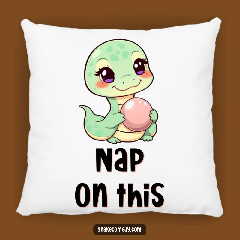 Funny Snake Pebble Throw Pillow: Cozy and Humorous Snake Decor!