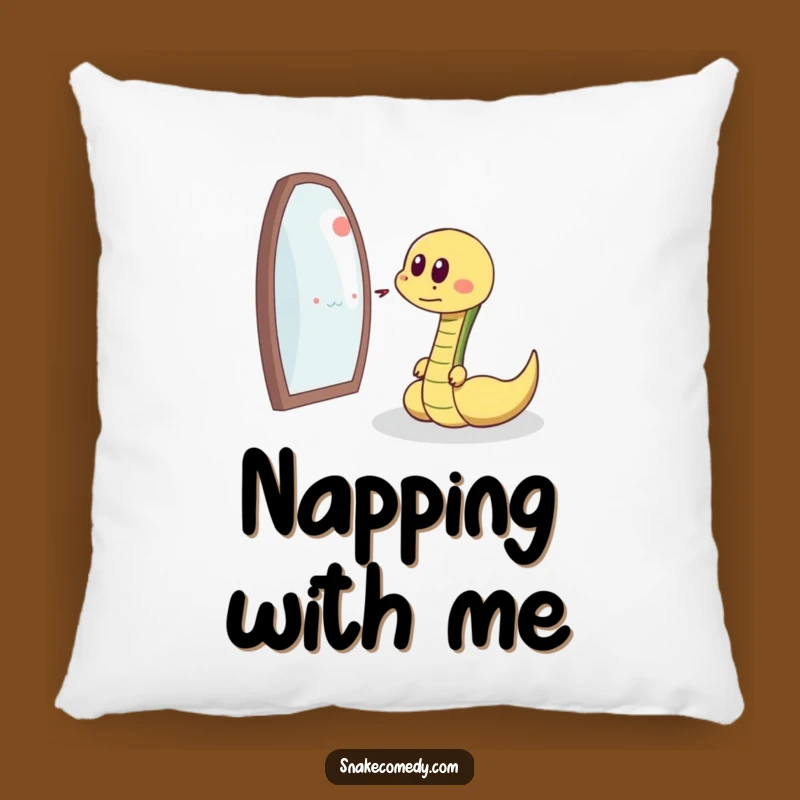 Funny Snake Reflection Pillow - Soft Cartoon Comfort Gift