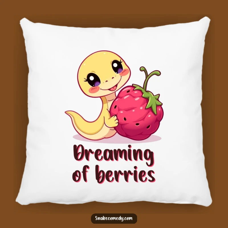 Playful Snake Pillow: Cozy & Funny Berry Chase Cushion