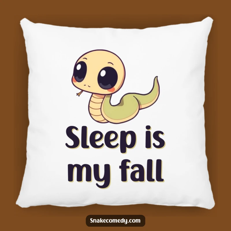 Cute Funny Snake Tripping Pillow: Clumsy Comfort with Wide-Eyed Charm