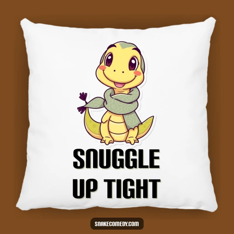 Funny Snake Scarf Pillow: Comfy Cuddles with a Winking Serpent Friend.
