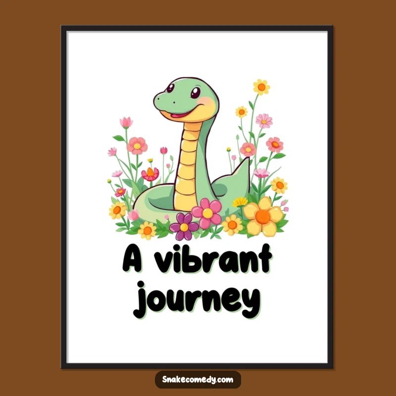 Funny Snake Flower Print: Instant Joy & Hilarious Decor