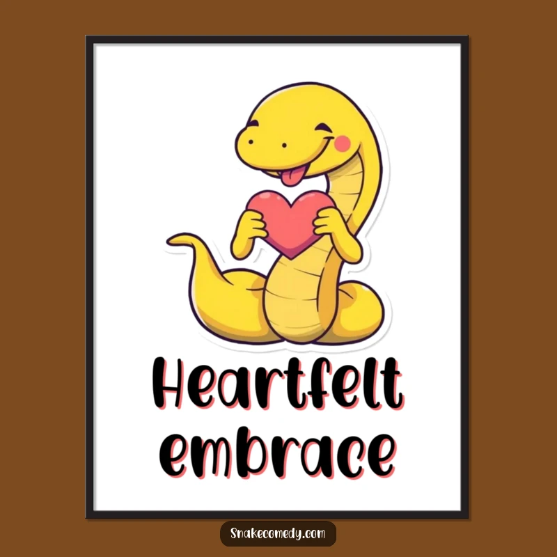 Funny Snake Heart Digital Print: Instant Love and Humor for Your Walls