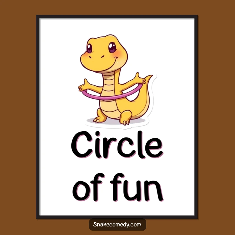 Funny Snake Hula Hoop Digital Art: Instant Hilarious Dancer Download