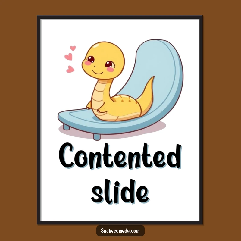 Funny Snake Ramp Slide Digital Print: Instant Serene Art for Your Space
