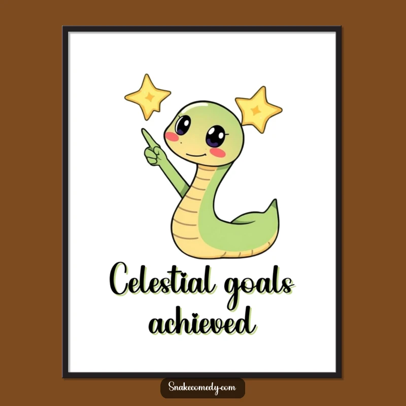 Funny Snake Star Digital Print: Instant Dream Art, Inspirational Funny Gift