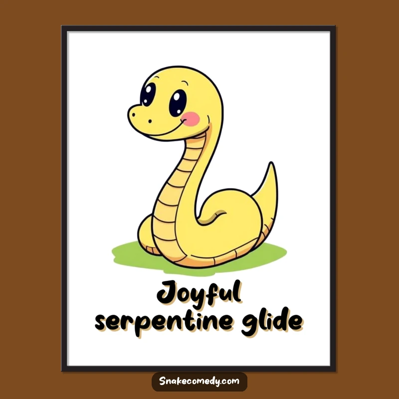 Funny Snake Path Digital Art: Instant Joyful Colorful Wall Decor