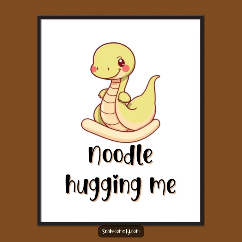 Funny Snake Noodle Digital Art: Instant Whimsical Decor for Playful Spaces