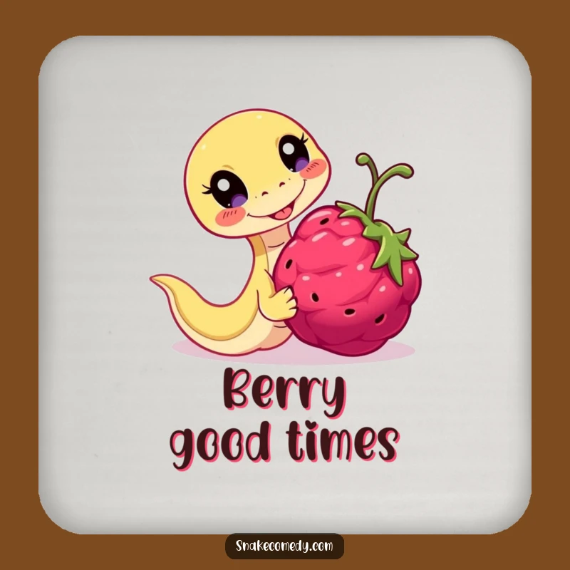 Playful Snake Coasters: Protect Surfaces with Funny Berry Chase Fun
