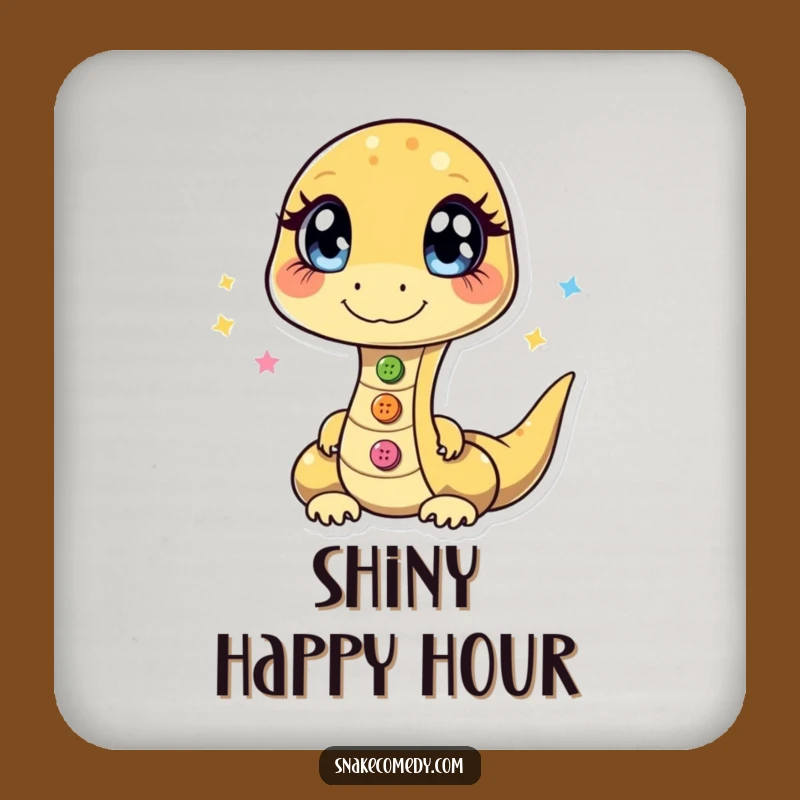 Funny Juggling Snake Drink Coaster: Protect Surfaces with Sparkle