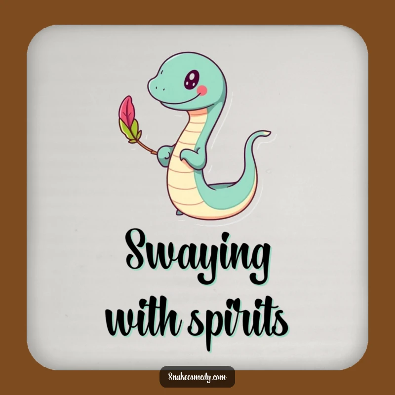 Funny Slithering Feather Coaster: Protect Surfaces with Happy Charm!