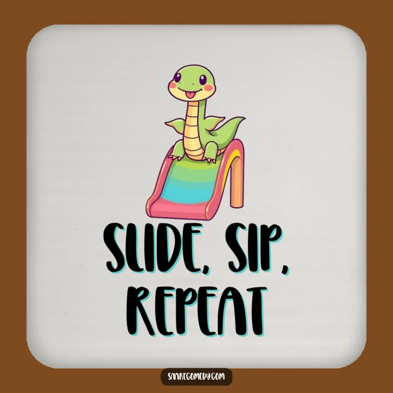 Funny Snake Rainbow Slide Coasters - Cartoon Drink Protector Set Gift