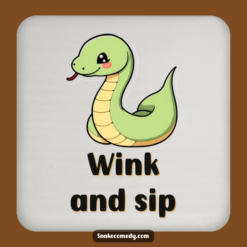 Funny Snake Wink Coasters: Dramatic Fun for Your Drink Table
