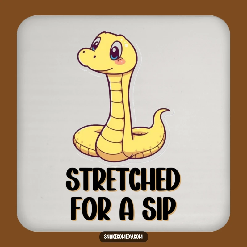 Funny Surprised Snake Coaster: Stretched Reptile Drink Protector, Perfect Funny Gift