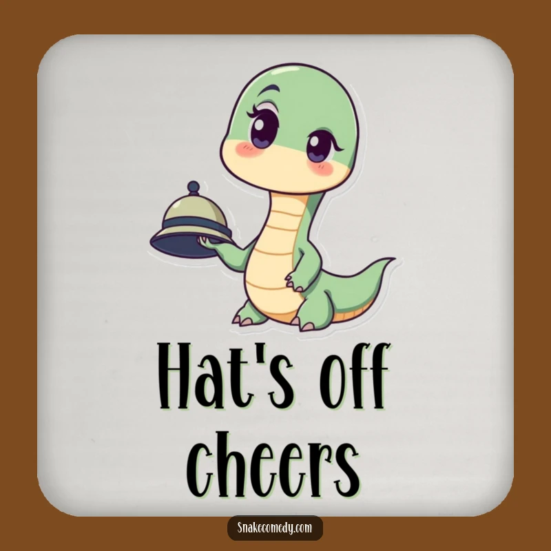 Funny Surprised Snake Drink Coaster: Protect Surfaces with Surprise