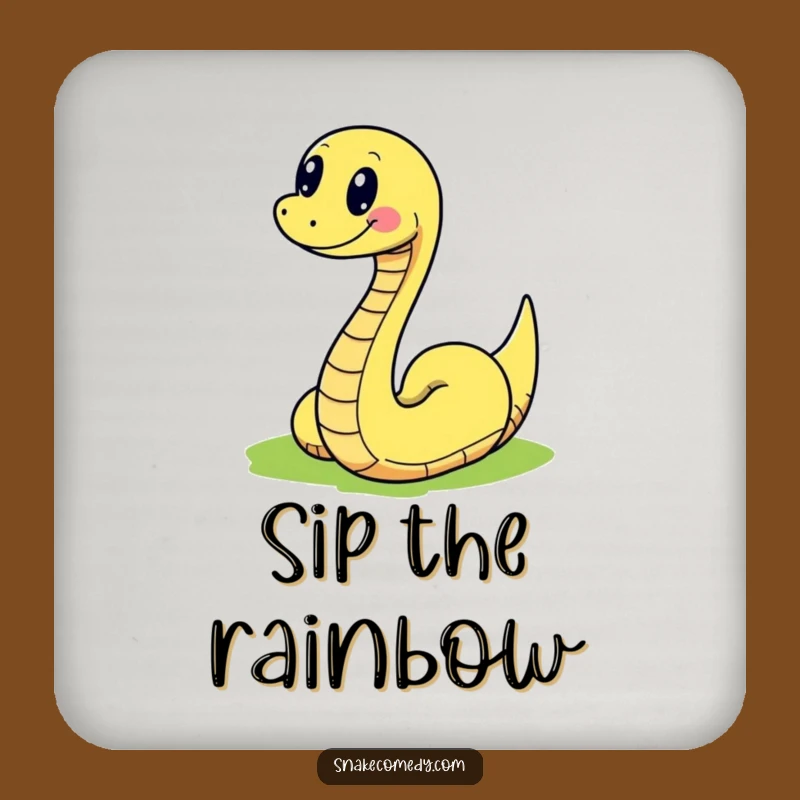 Funny Snake Path Coaster: Joyful Surface Protection & Colorful Art