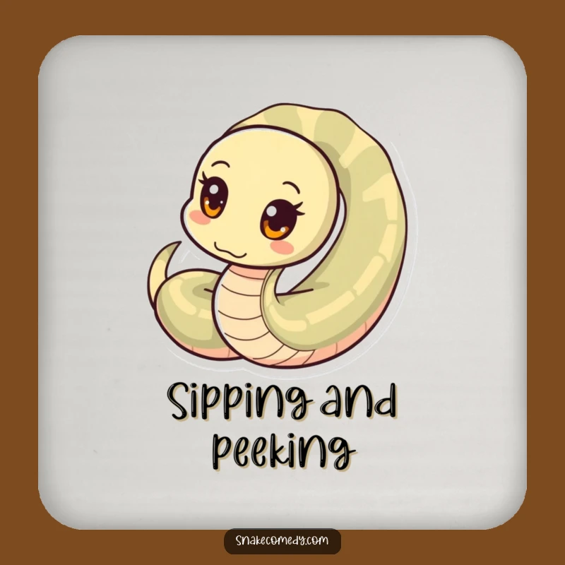 Funny Snake Coil Coaster: Protect Surfaces with Curious Charm!