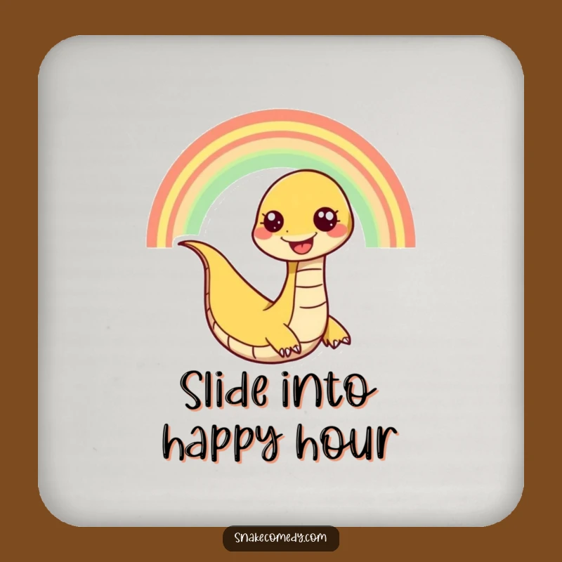 Funny Snake Rainbow Slither Coaster: Add Fun to Your Drinks