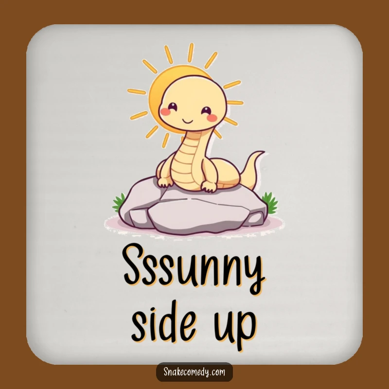Funny Snake Sunning Coaster - Keep Surfaces Cool & Funny!